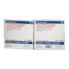 Derma Sciences Conforming Bandage Duform Polyester / Rayon 1-Ply 4 Inch X 4-1/10 Yard Roll Shape Sterile