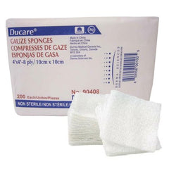 Derma Sciences USP Type VII Gauze Sponge Ducare Cotton 8-Ply 4 X 4 Inch Square NonSterile