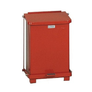 Lagasse Medical Waste Receptacle Rubbermaid® Defenders® 7 gal. Square Red Steel Step On - M-645996-4662 - Each