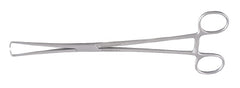 Miltex Tenaculum Forceps MeisterHand® Braun 10 Inch Length Surgical Grade German Stainless Steel NonSterile Ratchet Lock Finger Ring Handle Straight Squared 1 X 1 Atraumatic Prongs - M-647587-3494 - Each