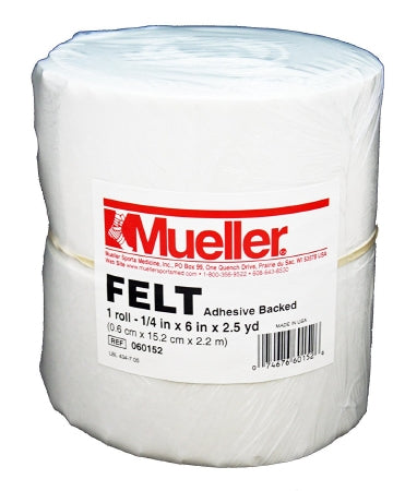 Mueller Sports Medicine Adhesive Felt Adhesive Mueller® 1/4 Inch X 6 Inch X 2-1/2 Yard