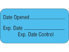 Shamrock Scientific Pre-Printed / Write On Label Communication Fill In Blue Date Opened _____ / Exp. Date _____ / Expiration Date Control Black Quality Control Label 3/4 X 1-1/2 Inch - M-647857-1417 - Roll of 1