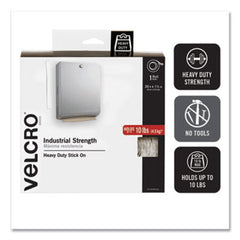 Velcro® Brand Industrial-Strength Heavy-Duty Fasteners with Dispenser Box, 2" x 15 ft, White