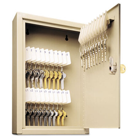 SteelMaster® Uni-Tag Key Cabinet, 30-Key, Steel, Sand, 8 x 2 5/8 x 12 1/8