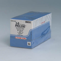 J & J Healthcare Systems Suture with Needle Prolene™ Nonabsorbable Uncoated Blue Suture Monofilament Polypropylene Suture Size 4 - 0 18 Inch Suture 1-Needle 19 mm Length 3/8 Circle Precision Point - Reverse Cutting Needle