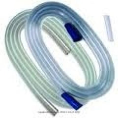 Allied Healthcare Suction Connector Tubing Gomco® 6 Foot Length 0.5 Inch ID Sterile Female Connector Clear Smooth OT Surface NonConductive PVC