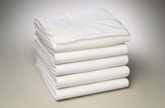 Standard Textile Bed Sheet Fitted 36 X 82 X 13 Inch White Cotton 55% / Polyester 45% Reusable