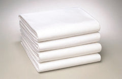 Standard Textile Bed Sheet Fitted 36 X 84 X 8 Inch White Cotton 55% / Polyester 45% Reusable