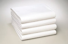 Standard Textile Bed Sheet Draw 54 X 72 Inch White Cotton 55% / Polyester 45% Reusable