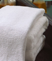 Standard Textile Bath Towel 20 X 40 Inch Cotton Terry Cloth White Reusable