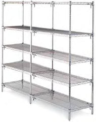 Intermetro Industries Wire Shelving Add On Unit 5 Shelves 24 X 72 Inch