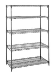 Intermetro Industries Wire Shelving Add On Unit 5 Shelves 24 X 24 Inch