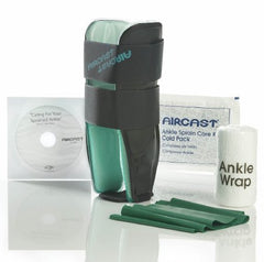 DJO Ankle Sprain Management Kit Air-Stirrup® Universe™ Includes: Air-Stirrup* Universe* Ankle Brace, Ankle Wrap, Cold Pack, Exercise Band, Instructional DVD and Booklet