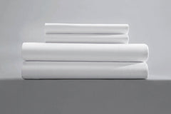 Standard Textile Bed Sheet Draw 54 X 72 Inch White Cotton 55% / Polyester 45% Reusable