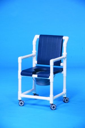 IPU Shower Chair ipu® Fixed Arm PVC Frame With Backrest 17-1/4 Inch Seat Width