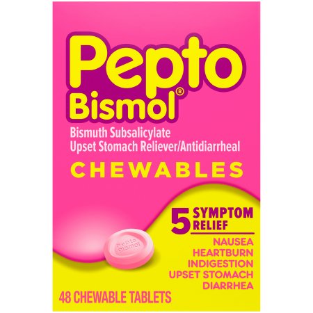 Procter & Gamble Anti-Diarrheal Pepto Bismol® 262 mg Strength Chewable Tablet 48 per Box