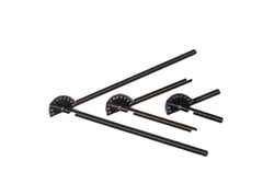 Fabrication Enterprises X-Ray Radiopaque Goniometer Baseline® Black Anodized Aluminum 0.2 X 2 X 15 Inch 180° Head Has Two Opposing Scales Marked in 2-1/2° Increments