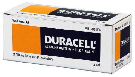 Duracell Alkaline Battery Duracell® Coppertop® AA Cell 1.5V Disposable 24 Pack - M-651500-2913 - Box of 24