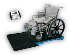 Detecto Scale Bariatric Floor Scale Detecto® Digital LCD Display 1000 lbs. / 474 kg Capacity Black / Blue Battery Operated