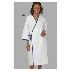 Fashion Seal Uniforms Patient Exam Gown One Size Fits Most White / Blue Reusable - M-1051095-2016 - Each