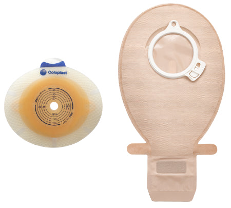 Coloplast Ostomy Barrier SenSura® Click Pre-Cut, Standard Wear Double Layer Adhesive 50 mm Flange Red Code System 3/16 Inch Opening