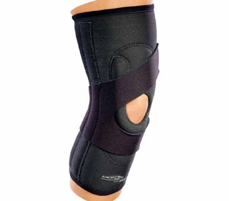 DJO Knee Brace Lateral "J" Medium Pull-On 18-1/2 to 21 Inch Circumference Standard Length Right Knee