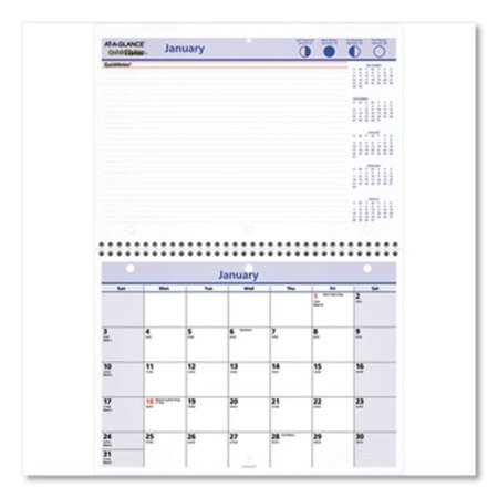 AT-A-GLANCE® QuickNotes Desk/Wall Calendar, 11 x 8, 2021