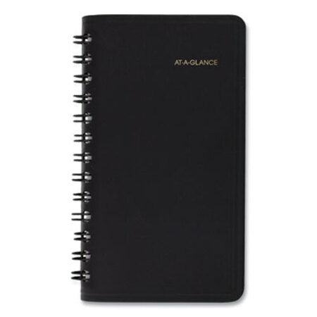 AT-A-GLANCE® Weekly Planner, 4.5 x 2.5, Black, 2021