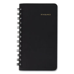 AT-A-GLANCE® Weekly Planner, 4.5 x 2.5, Black, 2021