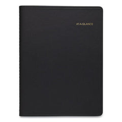 AT-A-GLANCE® Weekly Appointment Book, Academic, 11 x 8.25, Black, 2021-2022