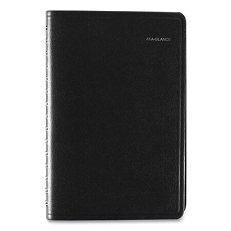AT-A-GLANCE® Daily Appointment Book with15-Minute Appointments, 8.5 x 5.5, Black, 2021