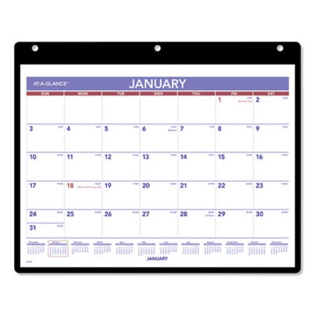 AT-A-GLANCE® Monthly Desk/Wall Calendar, 11 x 8, White, 2021