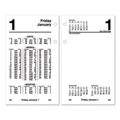 AT-A-GLANCE® Financial Desk Calendar Refill, 3.5 x 6, White, 2021