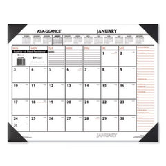 AT-A-GLANCE® Two-Color Monthly Desk Pad Calendar, 22 x 17, 2021