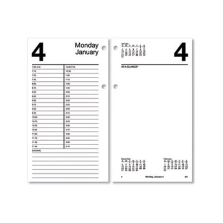 AT-A-GLANCE® Large Desk Calendar Refill, 4.5 x 8, White, 2021