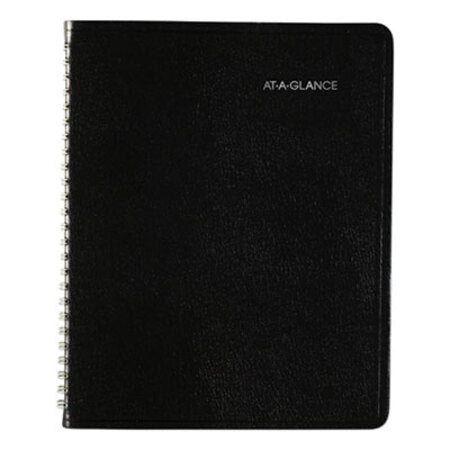 AT-A-GLANCE® Open-Schedule Weekly Appointment Book, 8.75 x 7, Black, 2021