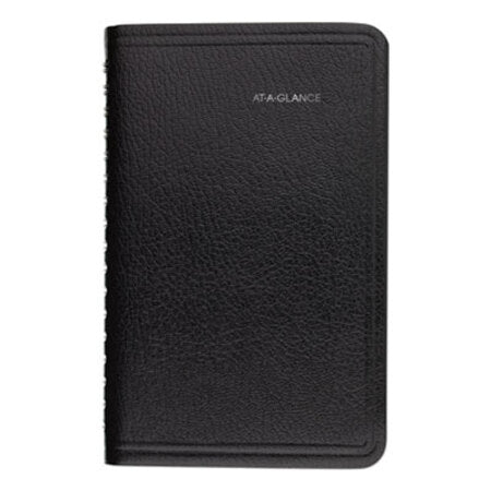 AT-A-GLANCE® Weekly Pocket Appt. Book, Telephone/Address Section, 6 x 3.5, Black, 2021