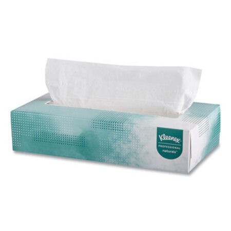 Kleenex® Naturals Facial Tissue, 2-Ply, White, 125 Sheets/Box, 48 Boxes/Carton