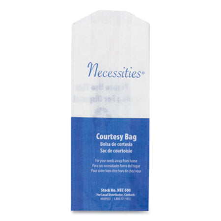 Hospeco® Feminine Hygiene Convenience Disposal Bag, 3" x 7.75", White, 500/Carton
