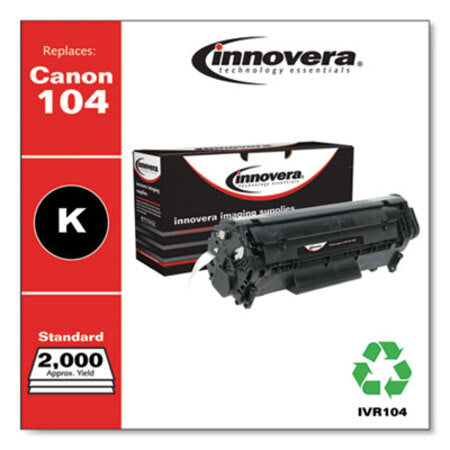 Innovera® Remanufactured Black Toner, Replacement for Canon 104 (0263B001AA), 2,000 Page-Yield