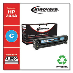 Innovera® Remanufactured Cyan Toner, Replacement for HP 304A (CC531A), 2,800 Page-Yield