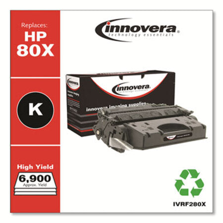 Innovera® Remanufactured Black High-Yield Toner, Replacement for HP 80X (CF280X), 6,900 Page-Yield