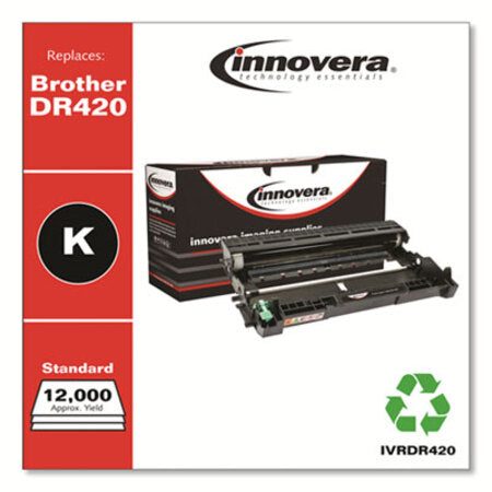 Innovera® Remanufactured Black Drum Unit, Replacement for Brother DR420, 12,000 Page-Yield