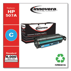 Innovera® Remanufactured Cyan Toner, Replacement for HP 507A (CE401A), 6,000 Page-Yield