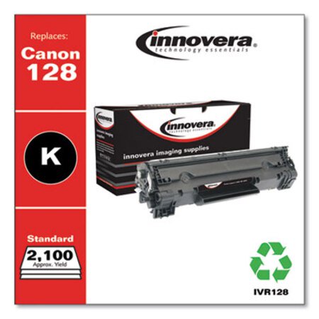 Innovera® Remanufactured Black Toner, Replacement for Canon 128 (3500B001AA), 2,100 Page-Yield