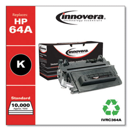 Innovera® Remanufactured Black Toner, Replacement for HP 64A (CC364A), 10,000 Page-Yield