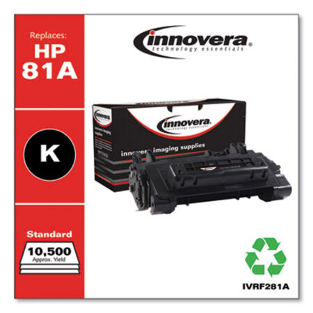 Innovera® Remanufactured Black Toner, Replacement for HP 81A (CF281A), 10,500 Page-Yield