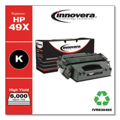 Innovera® Remanufactured Black High-Yield Toner, Replacement for HP 49X (Q5949X), 6,000 Page-Yield