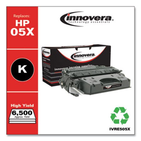 Innovera® Remanufactured Black High-Yield Toner, Replacement for HP 05X (CE505X), 6,500 Page-Yield