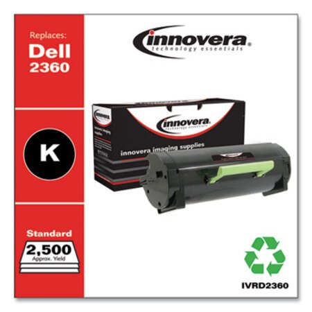 Innovera® Remanufactured Black Toner, Replacement for Dell B2360 (3319803), 2,500 Page-Yield